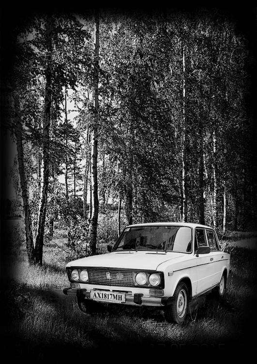 пейзаж береза машиной жигуль шестерка.jpg
